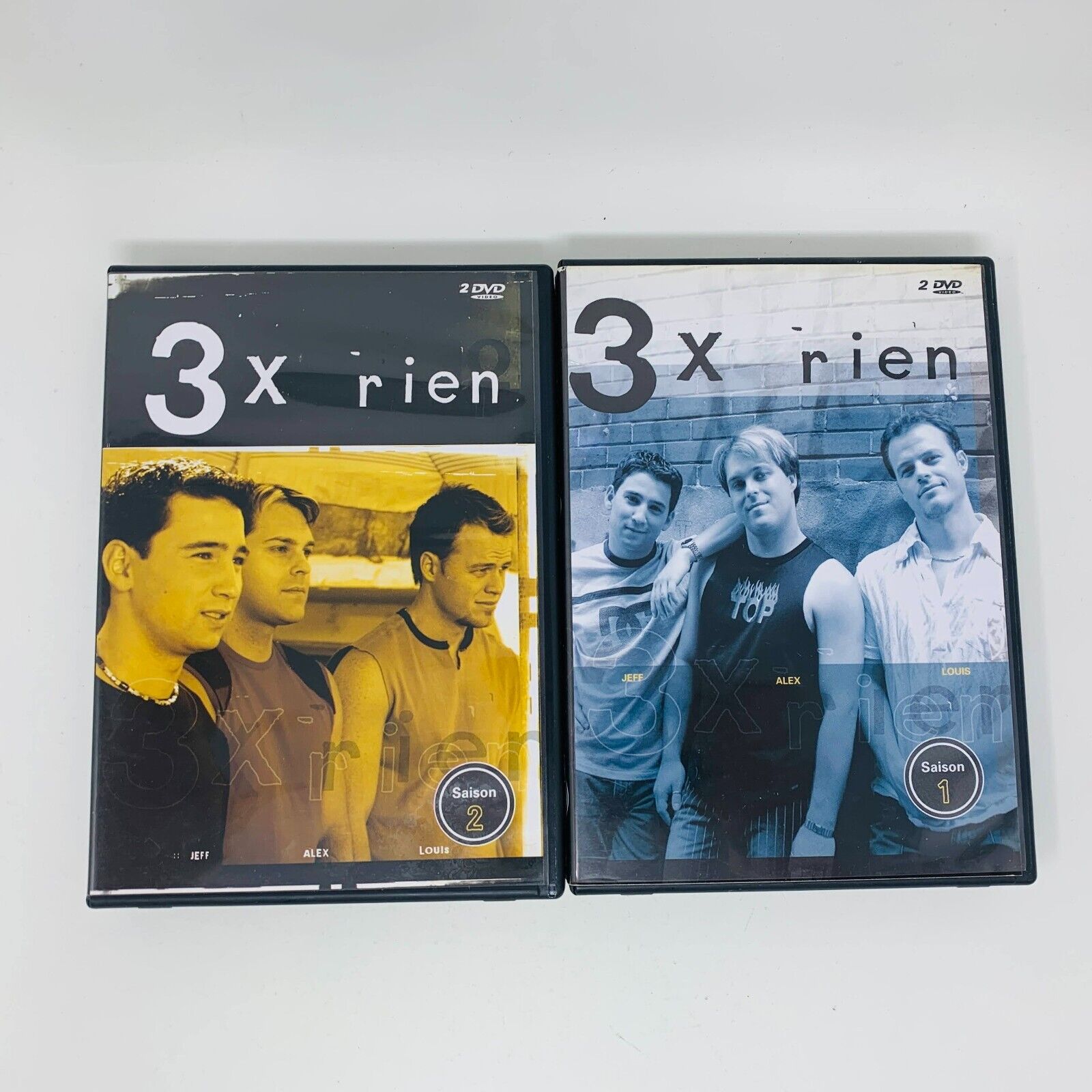 3 x Rien Saisons 1-2 Lot DVD Testés Série TV Télé Louis Morissette Alex Perron