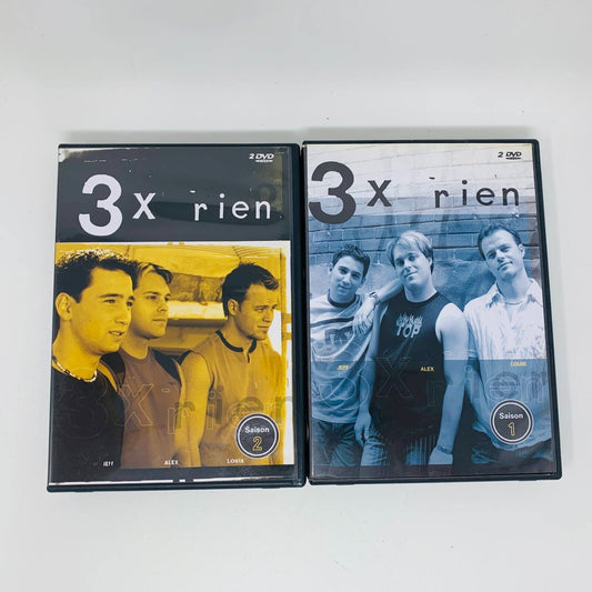 3 x Rien Saisons 1-2 Lot DVD Testés Série TV Télé Louis Morissette Alex Perron