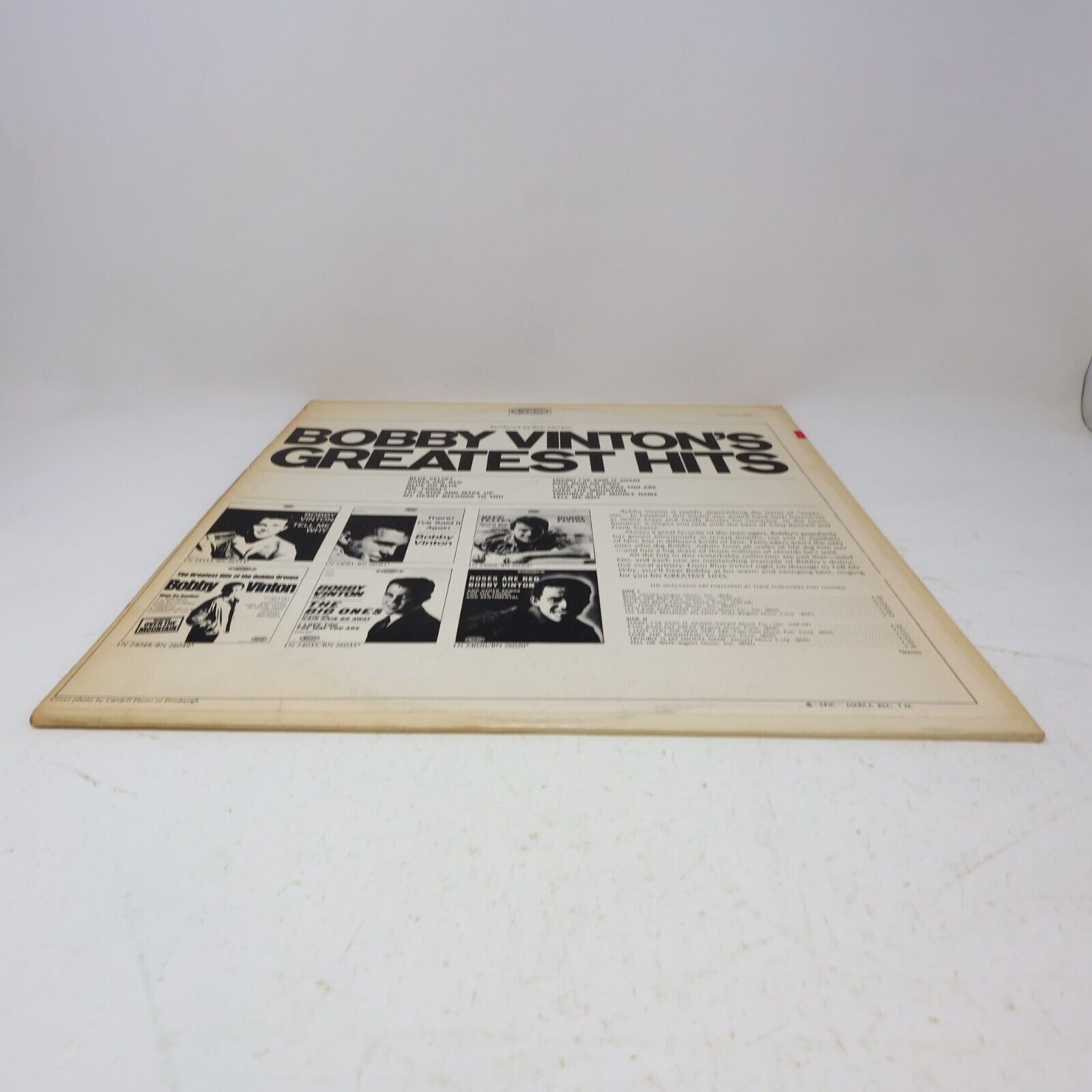 Bobby Vinton's Greatest Hits LP Record Vinyl 1964 Mono Epic LN 24098 Canada 60s