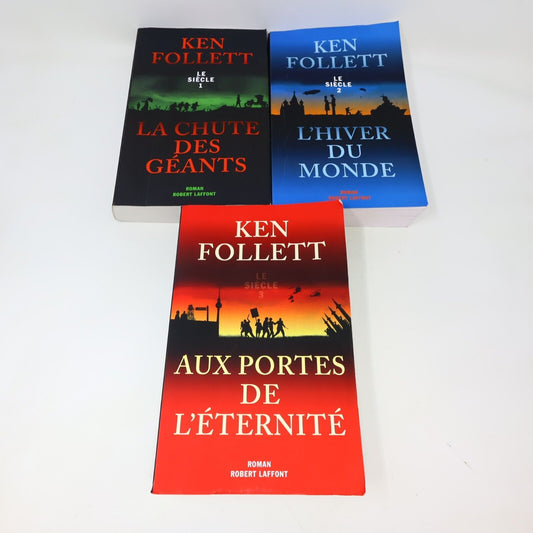 Série Complète Le Siècle #1-3 Lot Ken Follett Français French Robert Laffont PB