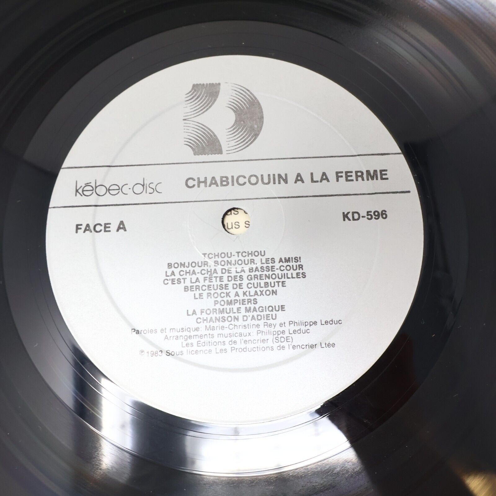 Chabicouin + À la Ferme Lot 2 Disques LP Enfants Français Kébec Disque L'Encrier
