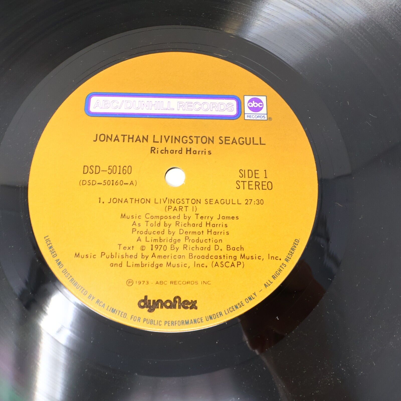 Richard Harris Jonathan Livingston Seagull LP Record Vinyl 1973 DSD-50160 Spoken