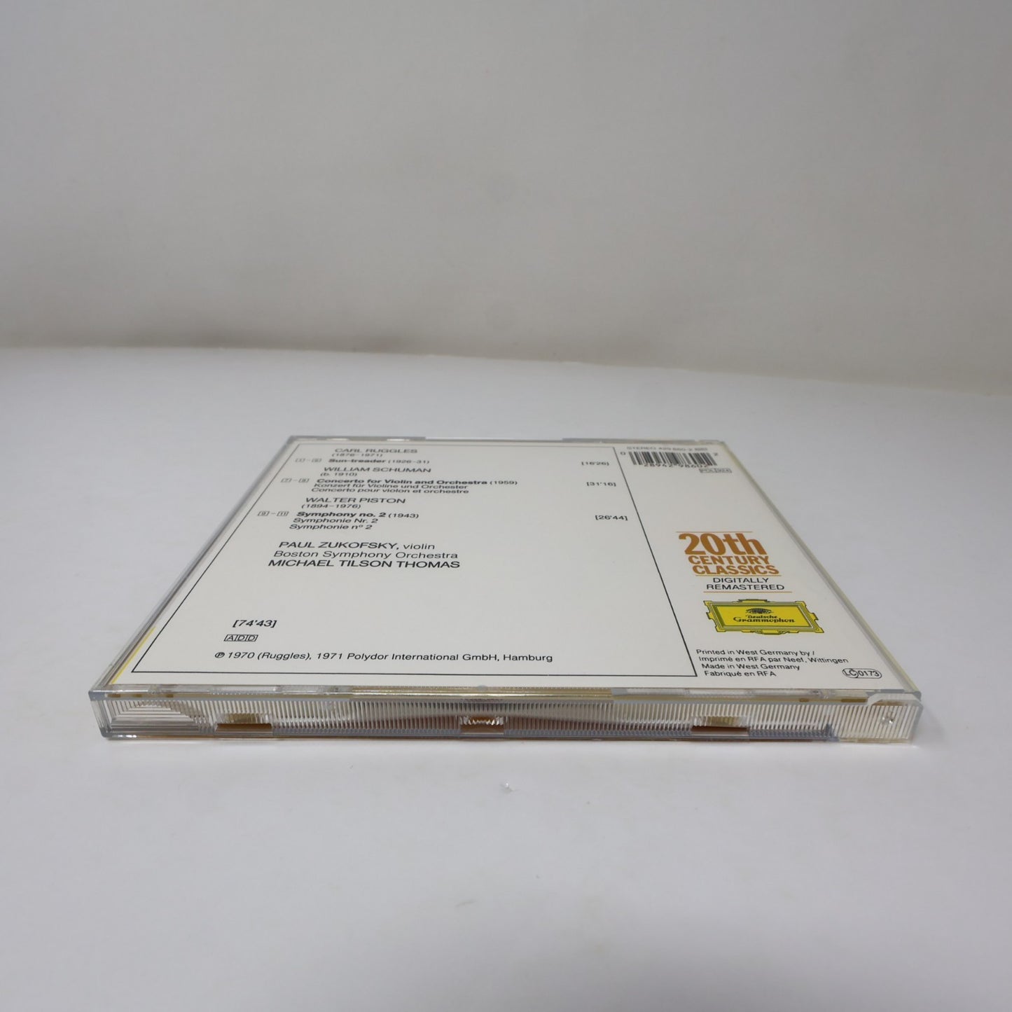 Ruggles Sun-Treader/Piston Symphony 2/Schuman Violin Concerto CD Zukofsky/Thomas