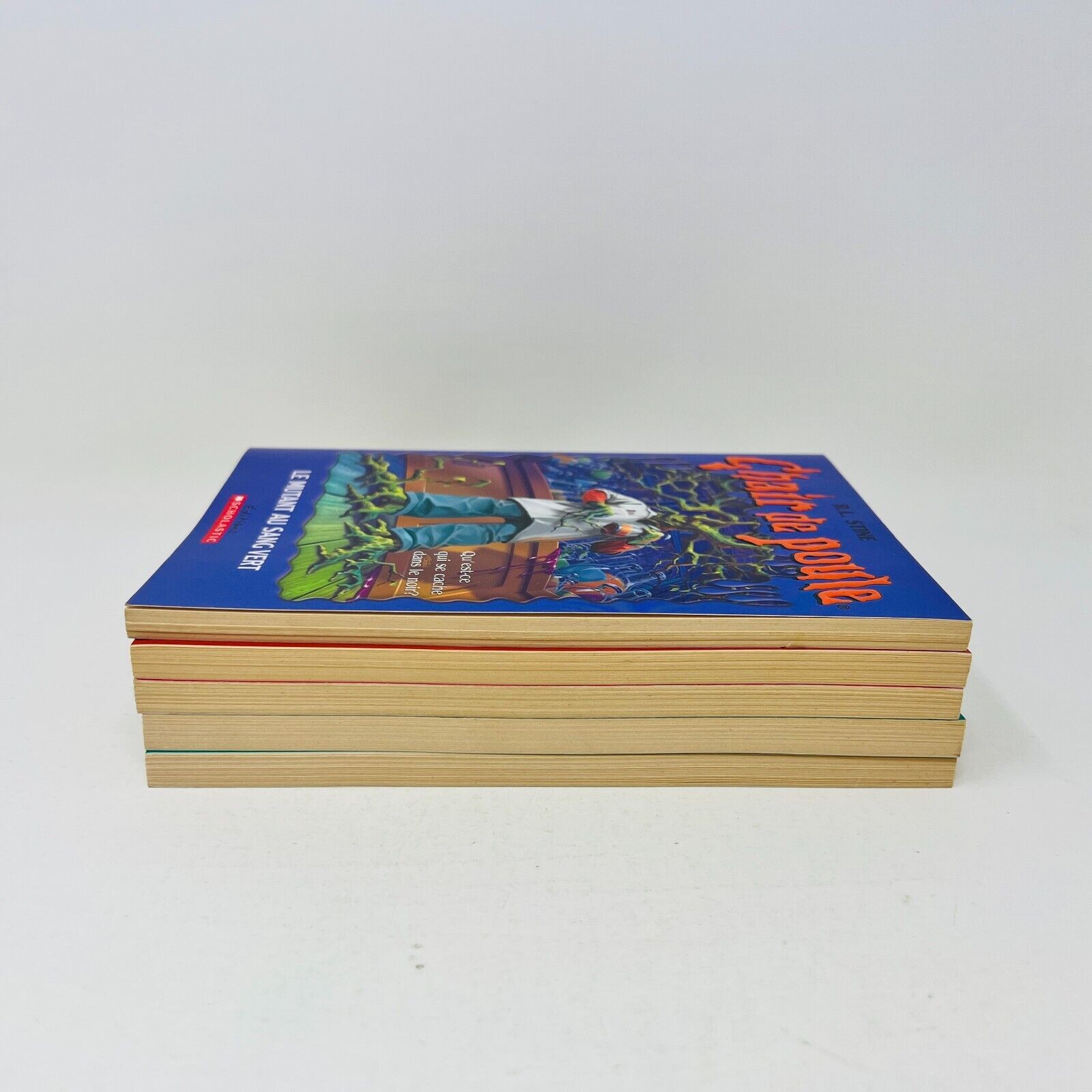 5x Chair de Poule Scholastic Goosebumps in French/Français R.L. Stine Lot Livres