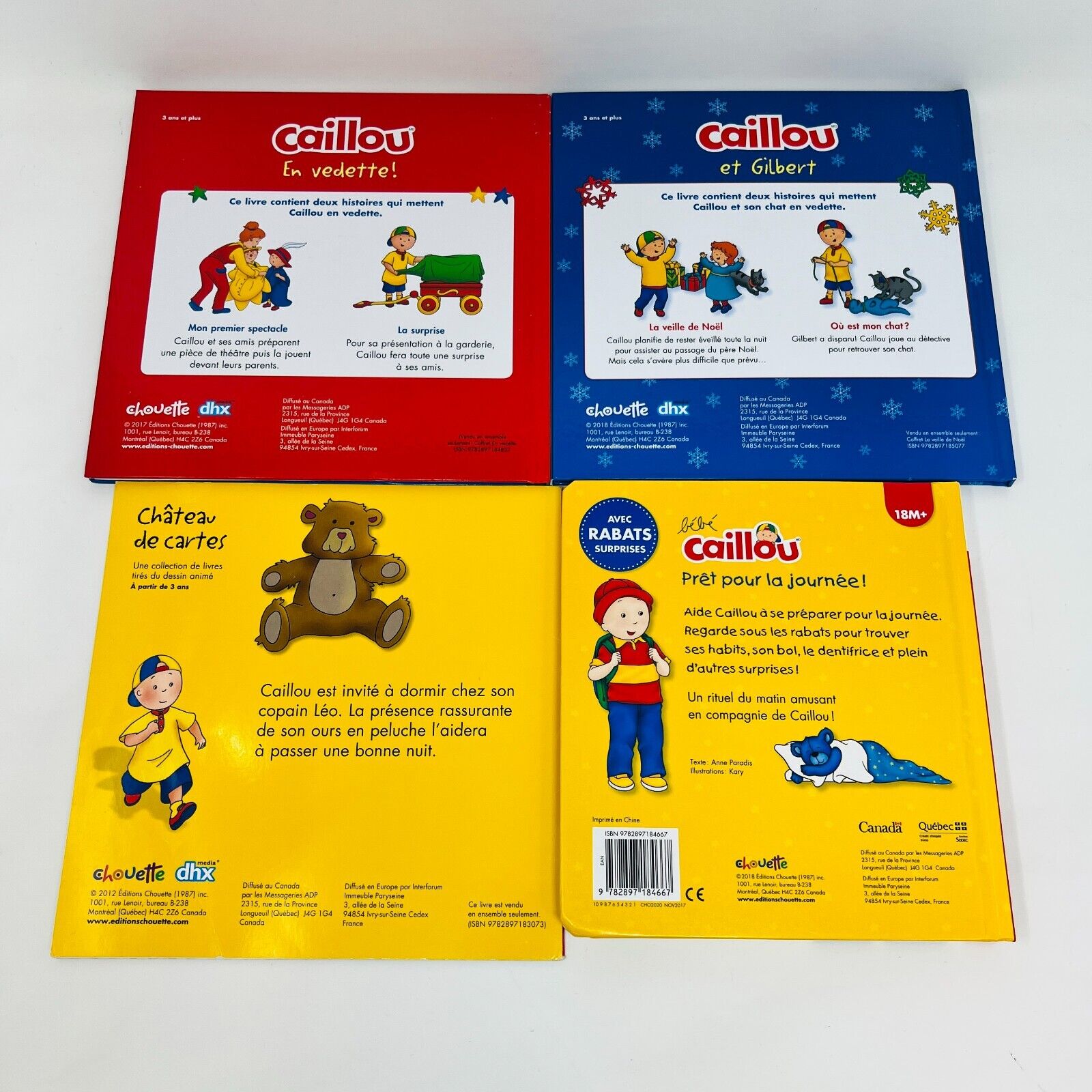 8x Caillou Jeunes Enfants Histoires Français Lot Livres Young Children French