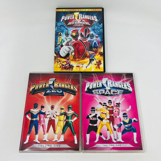 Power Rangers Zeo Vol. 1/Space Vol 1/Clash of the Red Rangers Movie Lot of 3 DVD