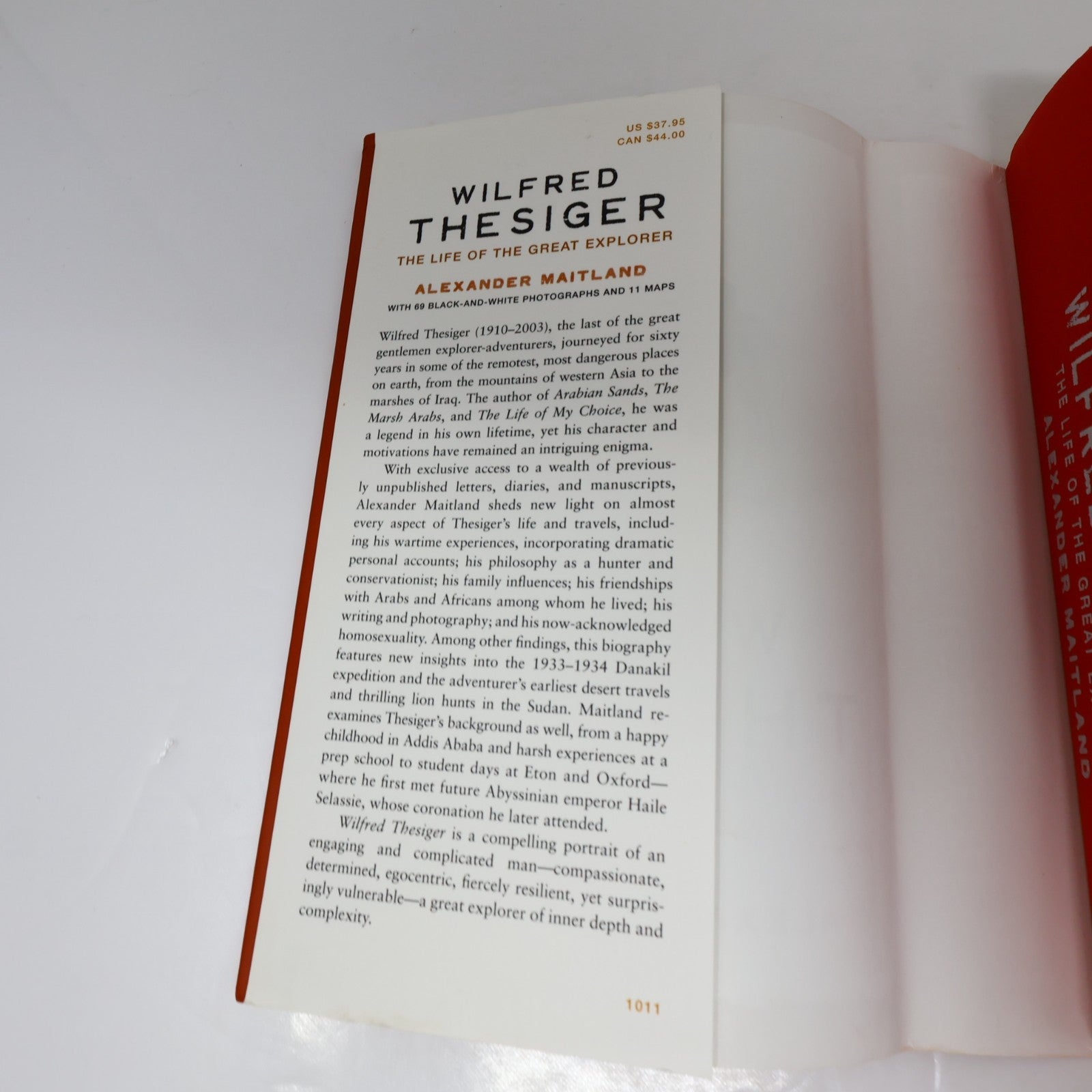 Wilfred Thesiger the Life of the Great Explorer Alexander Maitland 2011 HC DJ