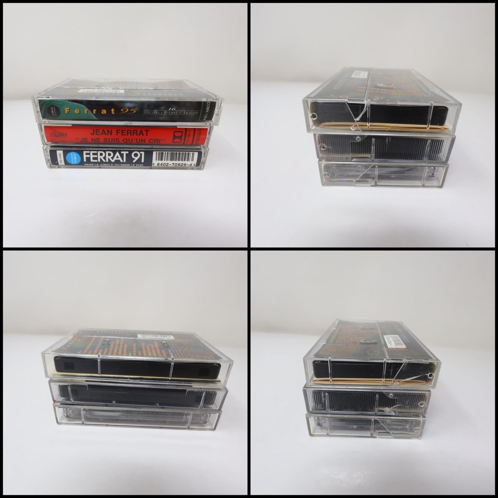 Jean Ferrat Lot 3 Cassettes Je ne suis qu'un cri/16 Nouveaux Poèmes D'Aragon