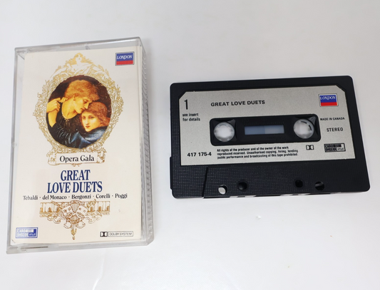 Great Love Duet Opera Gala Cassette Tebaldi/Del Monaco/Bergonzi/Corelli London