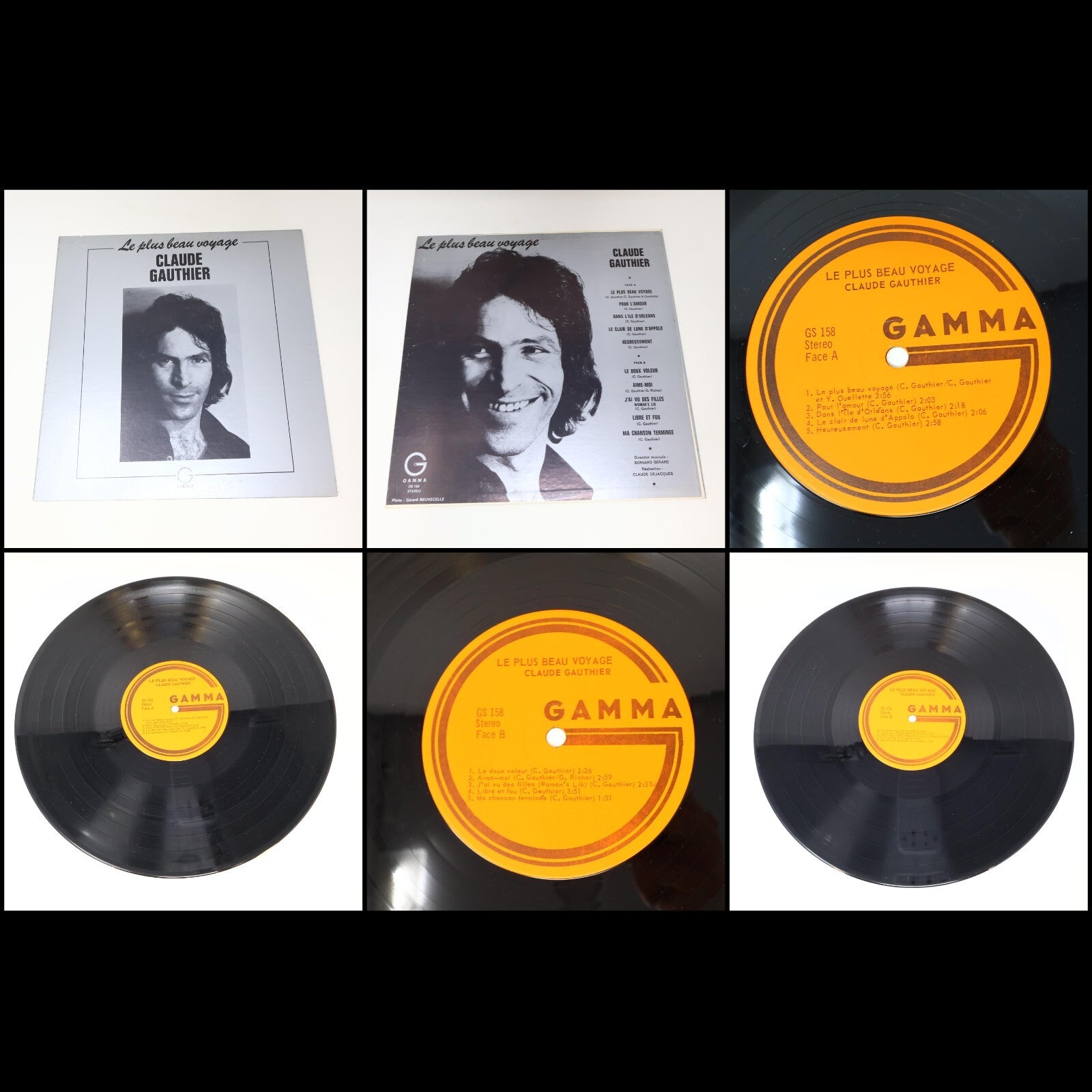 Rock/Pop/Folk/Funk Québécois 70s Lot 8 Disques Toubabou/Julien/Barde/Connivence