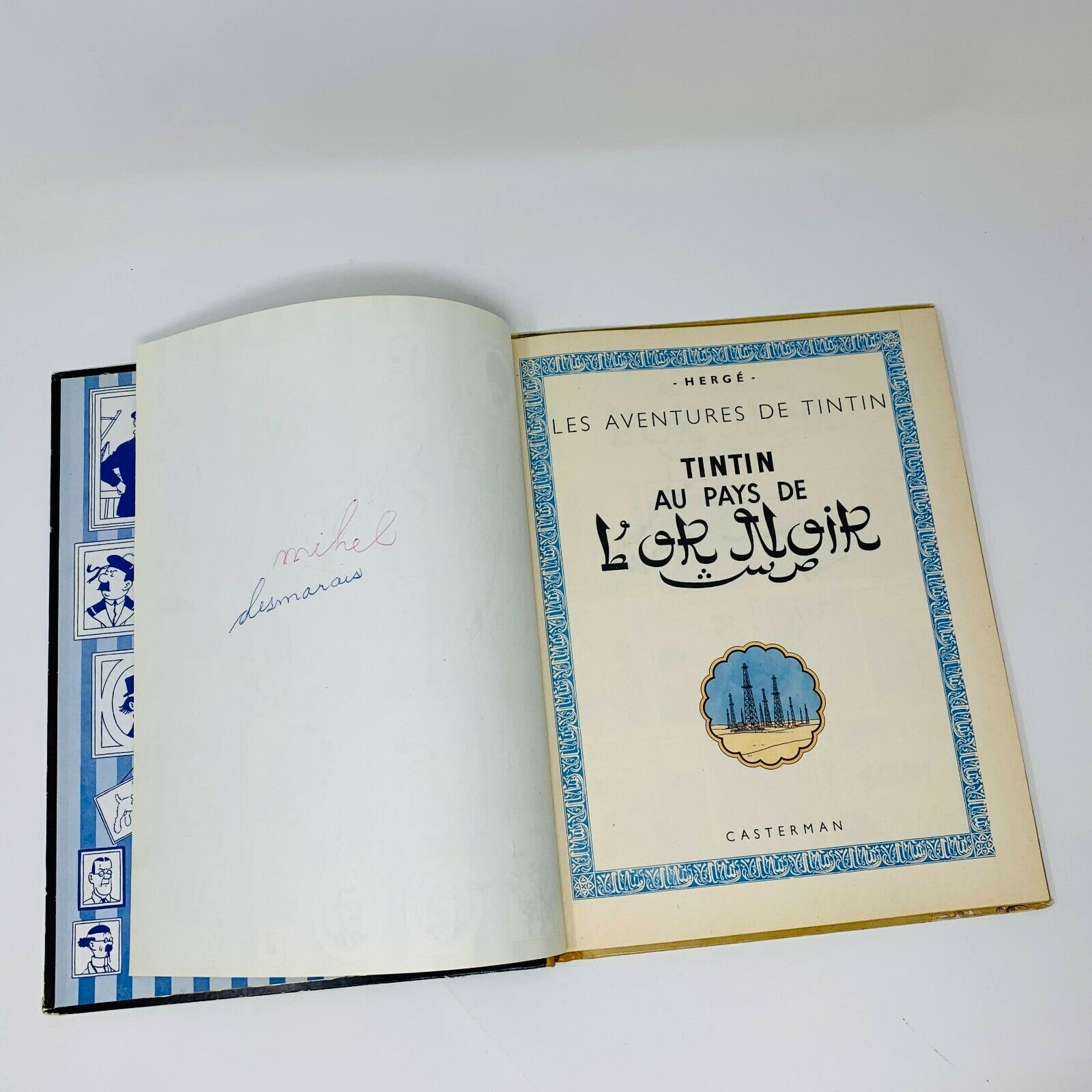 1964 Tintin Au Pays de l'Or Noir Casterman Hergé en Français Bande Dessinée B35