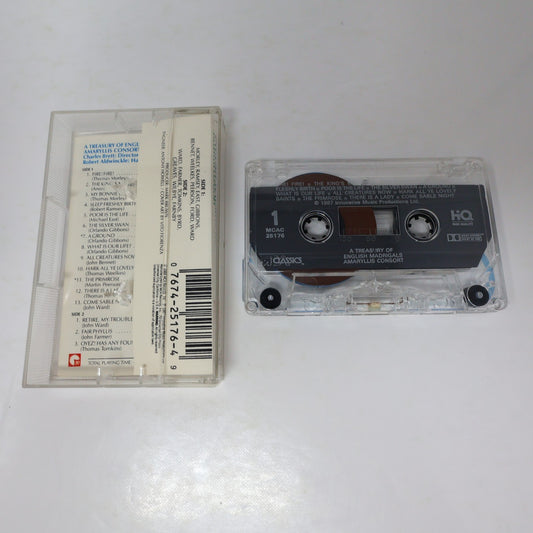 A Treasury Of English Madrigals Cassette Amaryllis Consort/Brett/Aldwinckle 1988