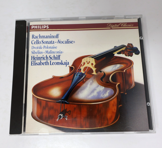 Rachmaninoff/Dvořák/Sibelius Cello Sonata/Vocalise CD Heinrich Schiff/Leonskaja
