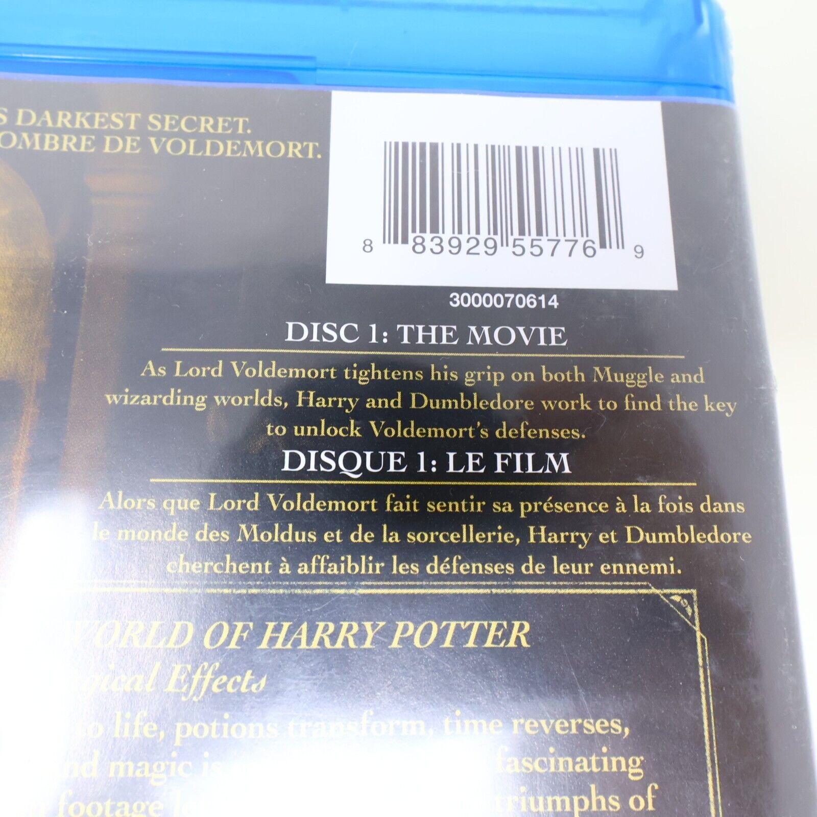 Harry Potter #6 The Half-Blood Prince/Prince Sang-Mêlé Blu-Ray English/Français
