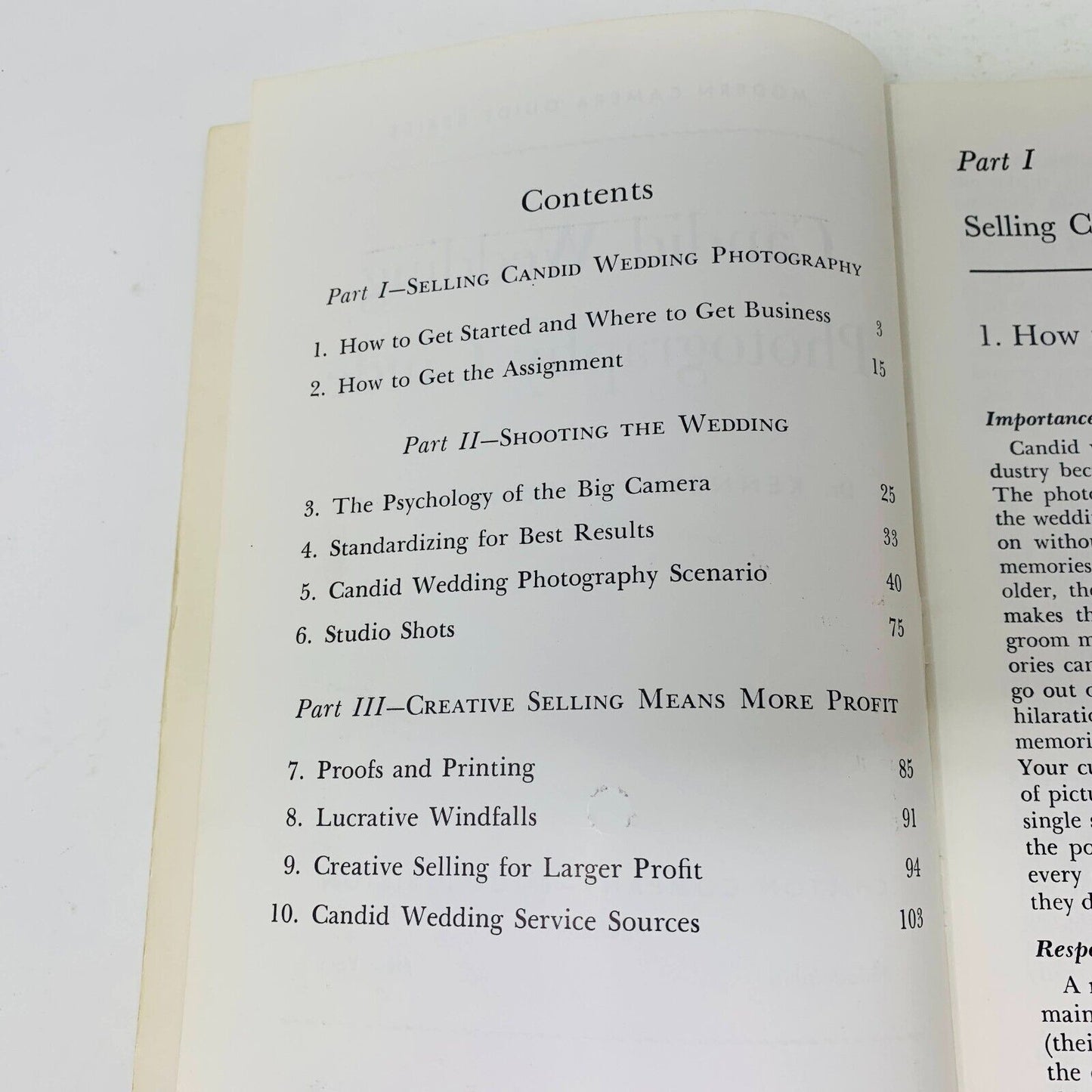 1959 Candid Wedding Photography Guide Dr Kenneth S. Tydings Modern Camera Series