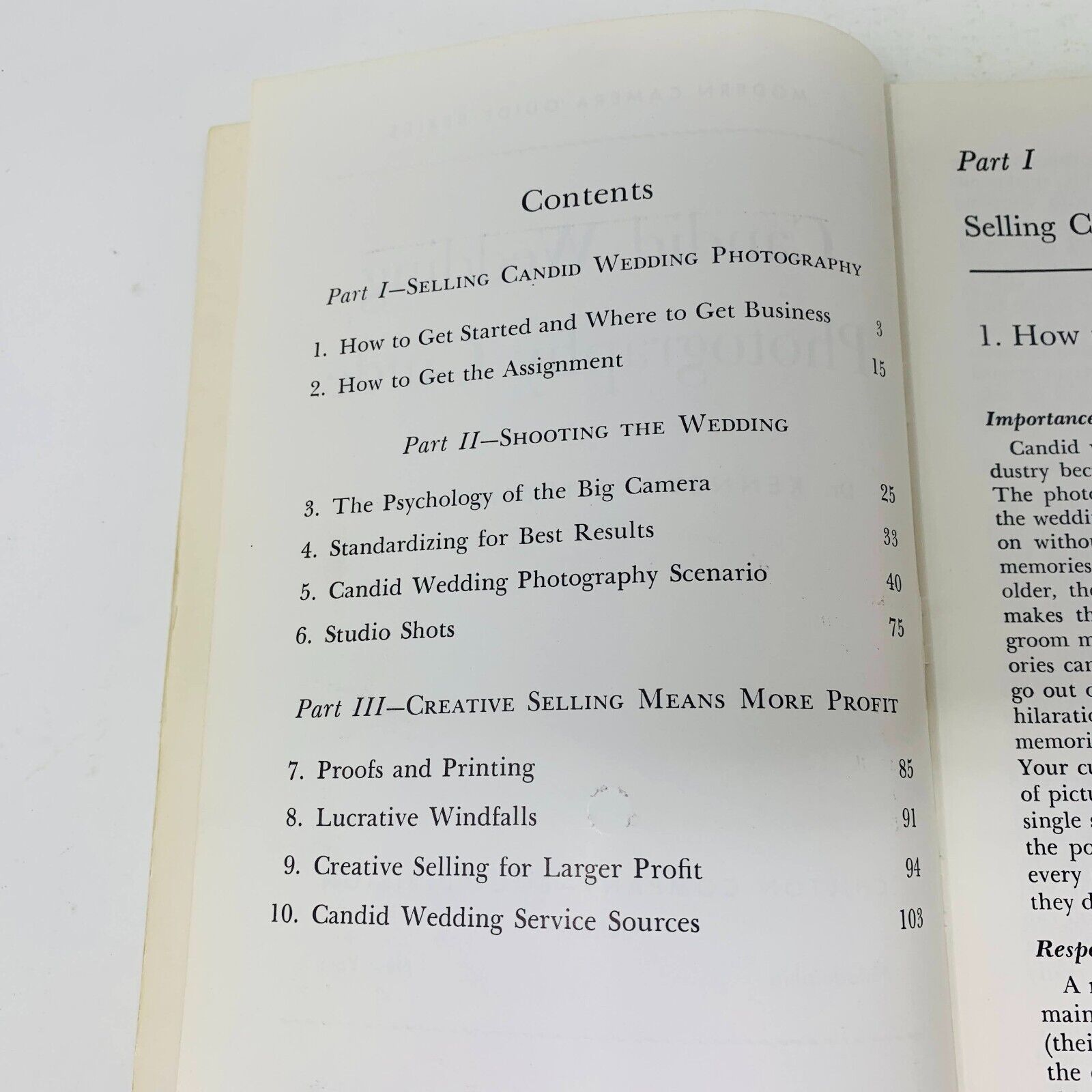 1959 Candid Wedding Photography Guide Dr Kenneth S. Tydings Modern Camera Series