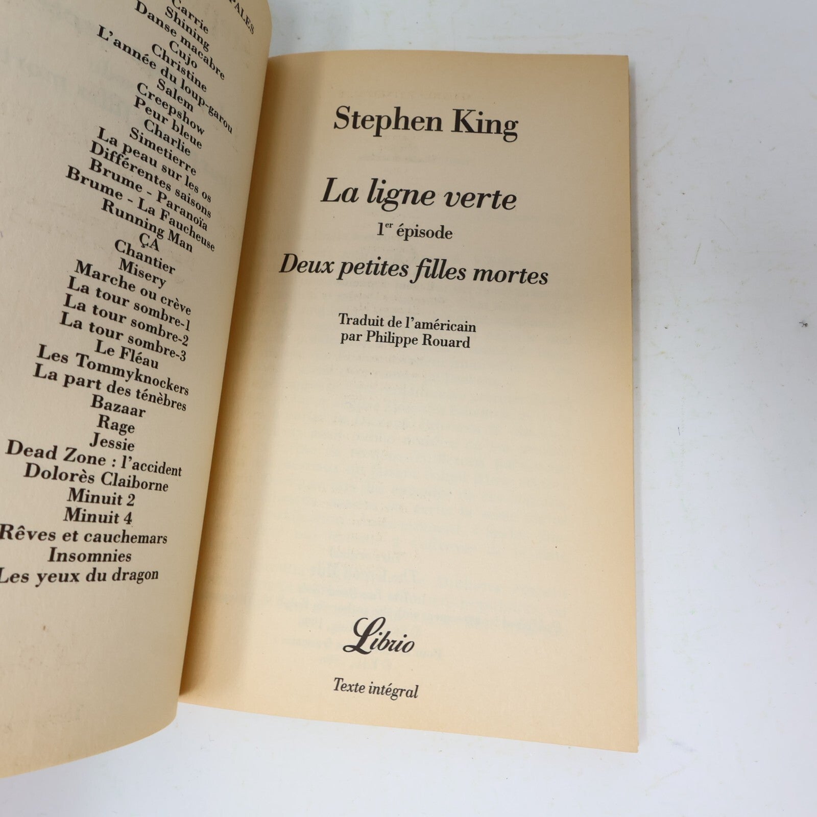 La Ligne Verte The Green Mile Lot 6 Livres Stephen King Horreur Thriller 1996 PB