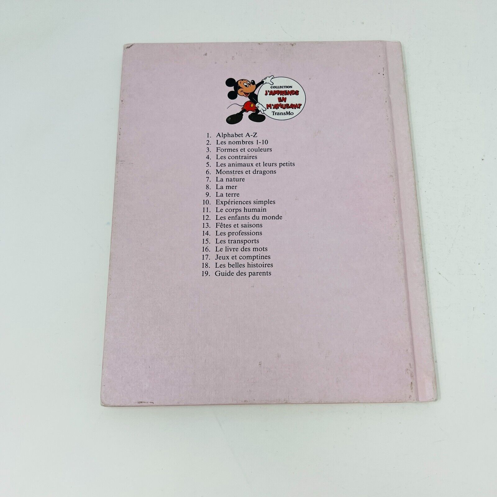 8x J'Apprends en m'Amusant Walt Disney Livres Français/French Children Lot 80s