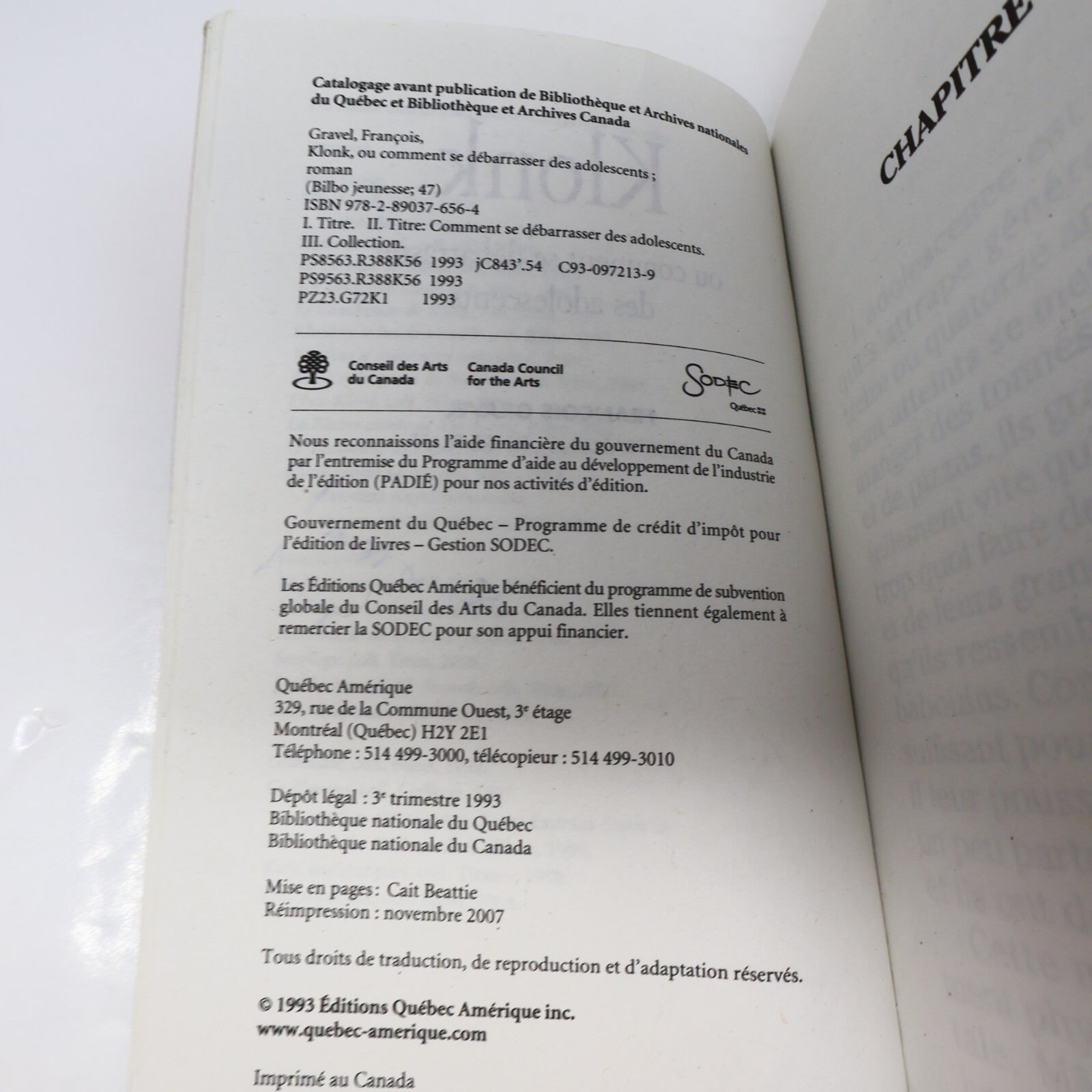 Klonk #1 3-4 8 10-12 Lot 7 Livres François Gravel Un Amour de Klonk Français PB