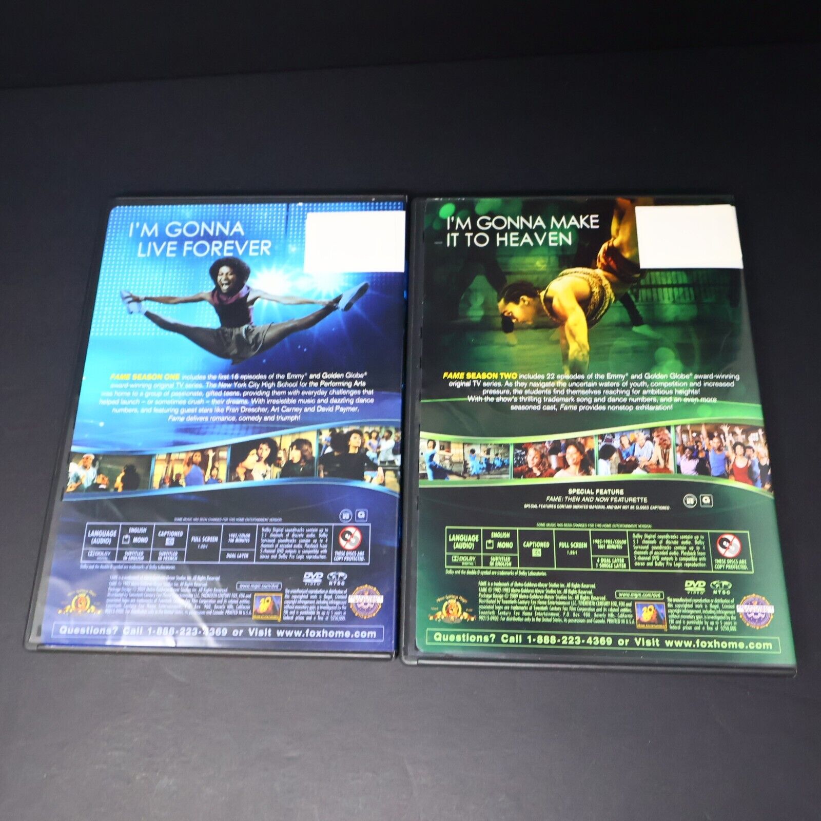 Fame Seasons 1 & 2 DVD Tested 2009 7-Disc Set NTSC Region 1  Full Screen English