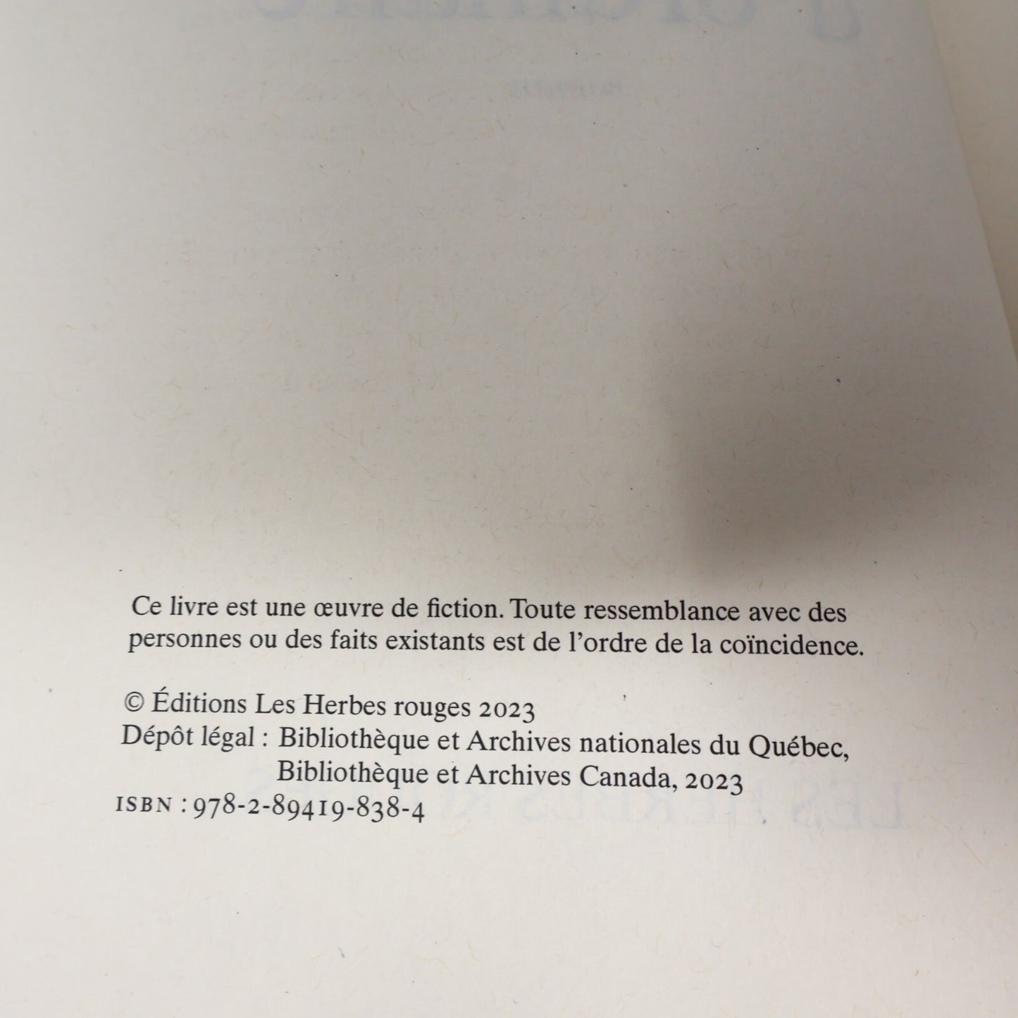 2023 Le Plein d'Ordinaire Étienne Tremblay Herbes Rouges Roman Famille Relations