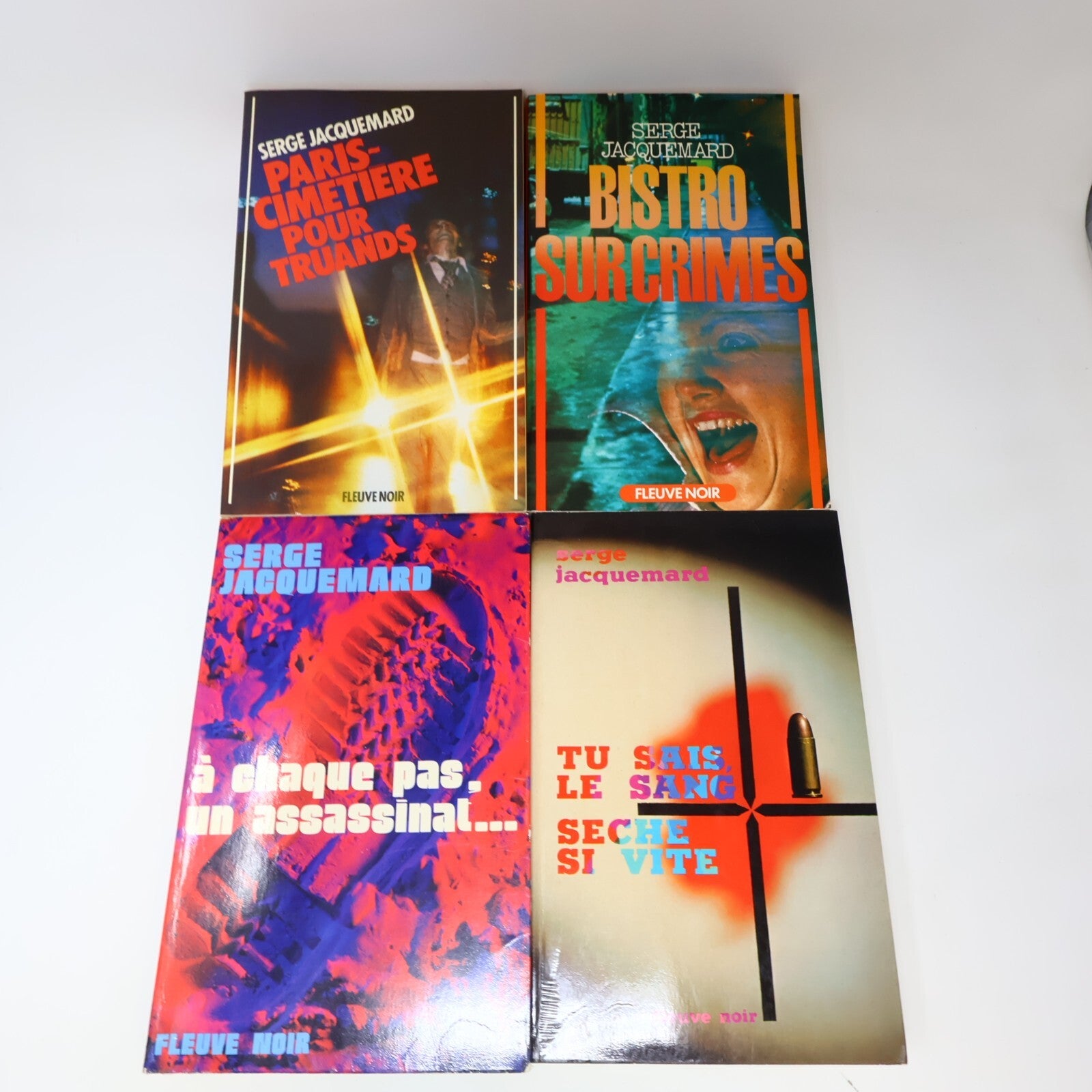 Serge Jacquemard Lot 4 Livres Fleuve Noir Paris-Cimetière pour Truands Policier