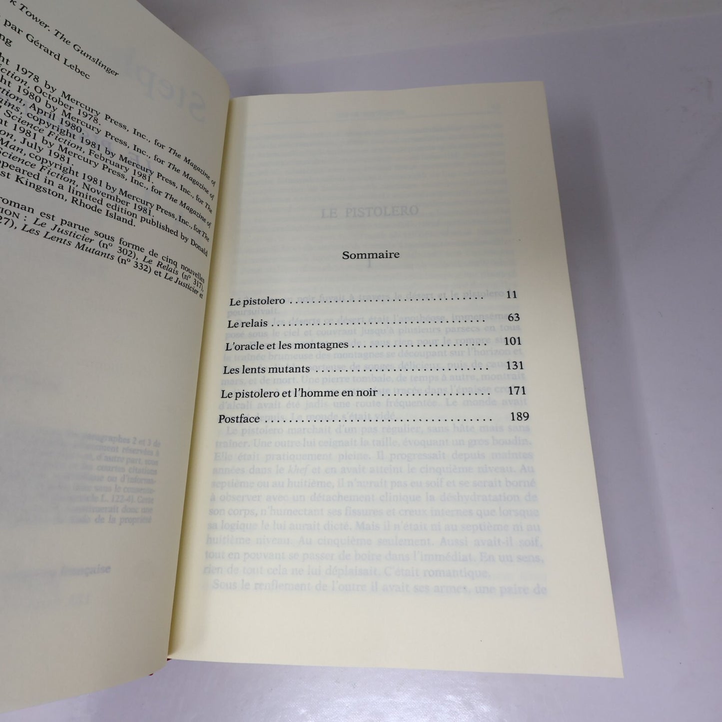 La Tour Sombre #1-2-3 Stephen King France Loisirs Pistolero/Trois Cartes Omnibus