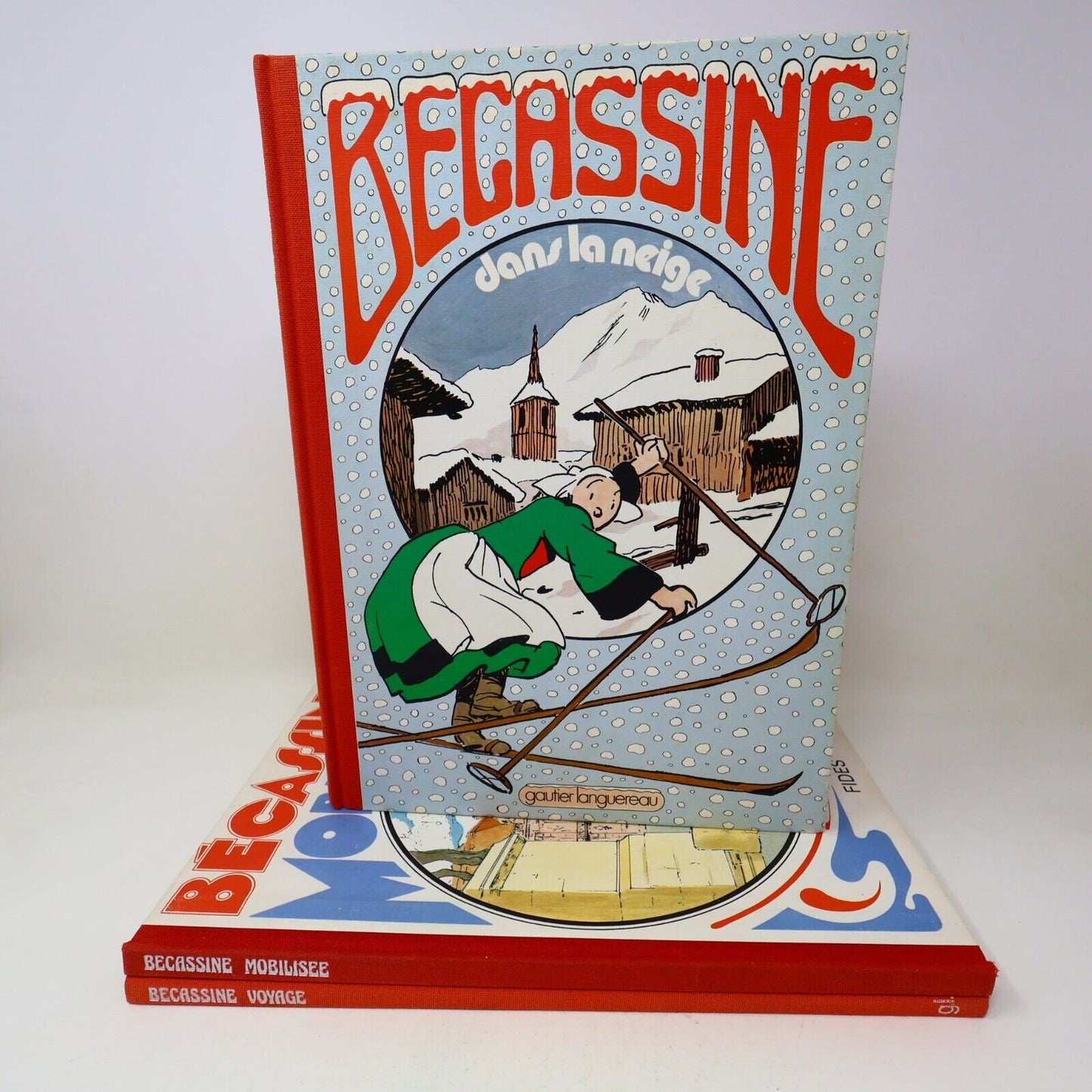 Bécassine Mobilisée Voyage Neige Lot 3 Bandes dessinées Caumery Français 80s HC