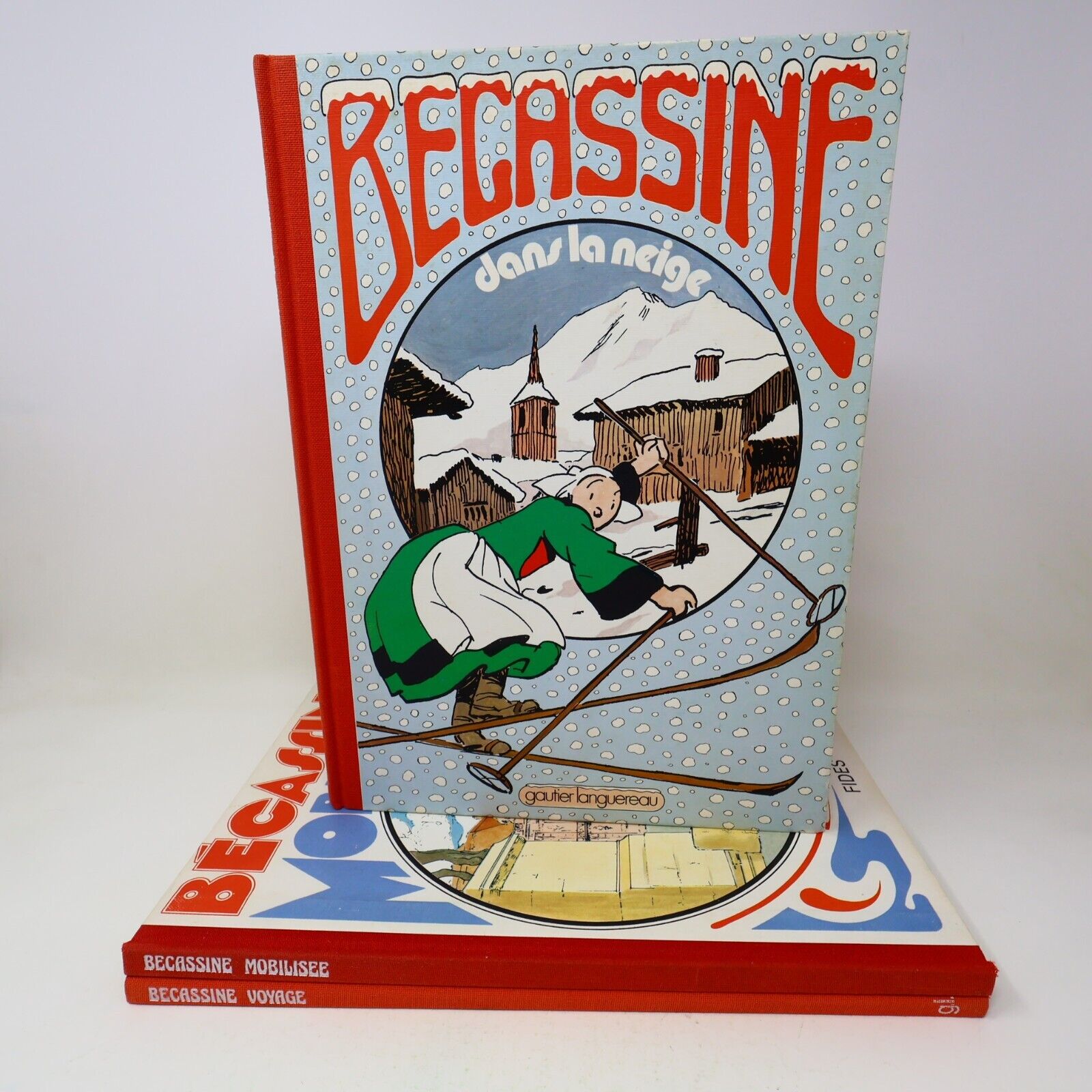 Bécassine Mobilisée Voyage Neige Lot 3 Bandes dessinées Caumery Français 80s HC