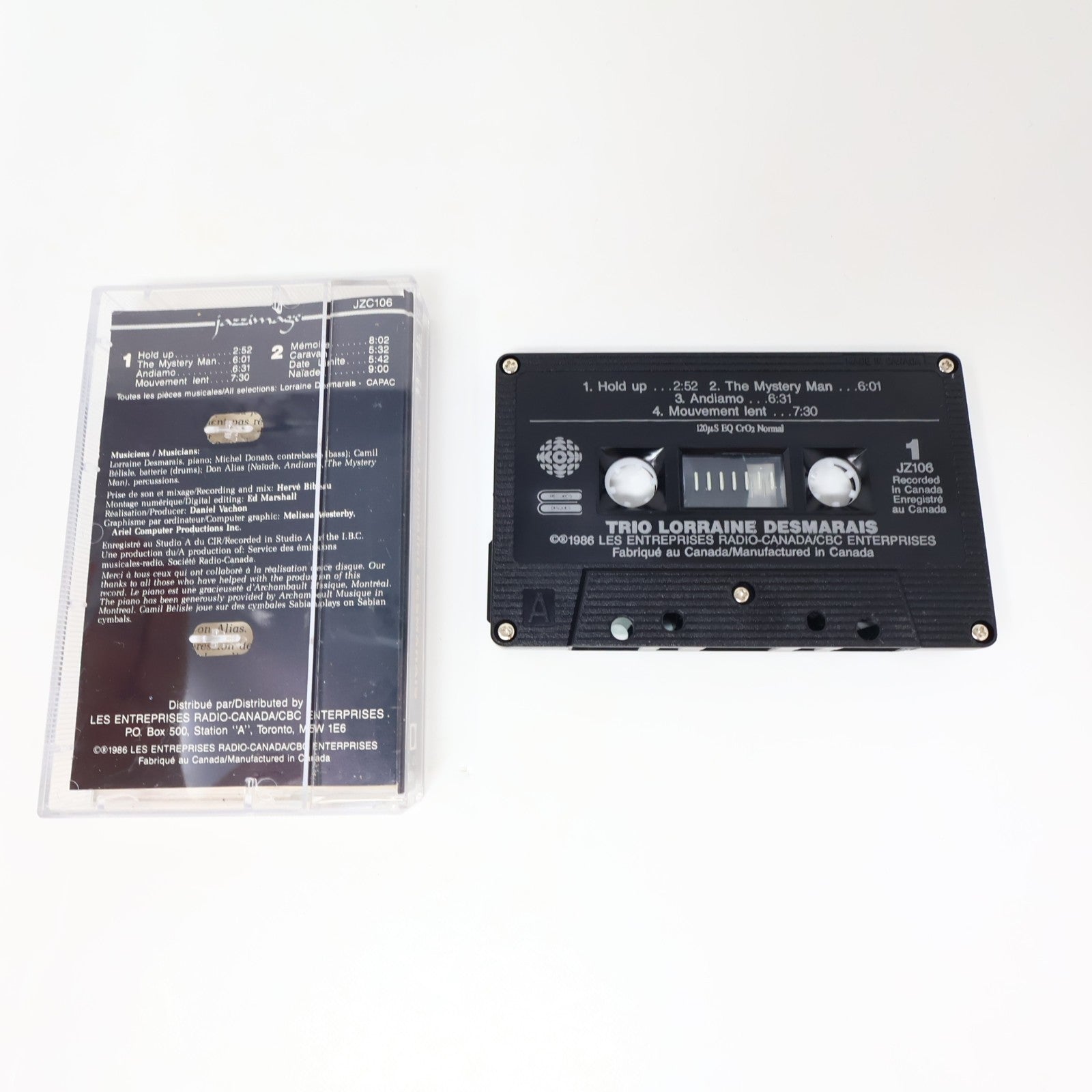 Lorraine Desmarais 2 Cassettes Lot Pianissimo/Andiamo JazzImage Hold up/Caravan