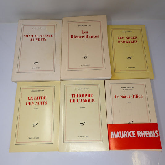 Littérature Lot 23 Livres Gallimard/Nrf Betancourt/Finkielkraut/Queffélec French