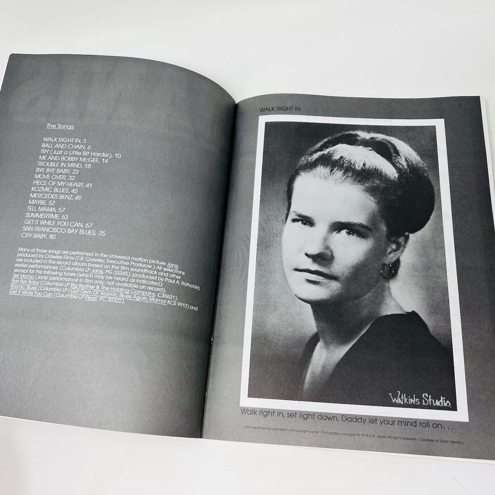 Janis Joplin A Collection of 16 Classics Songbook Sheet Music Piano Vocal Guitar