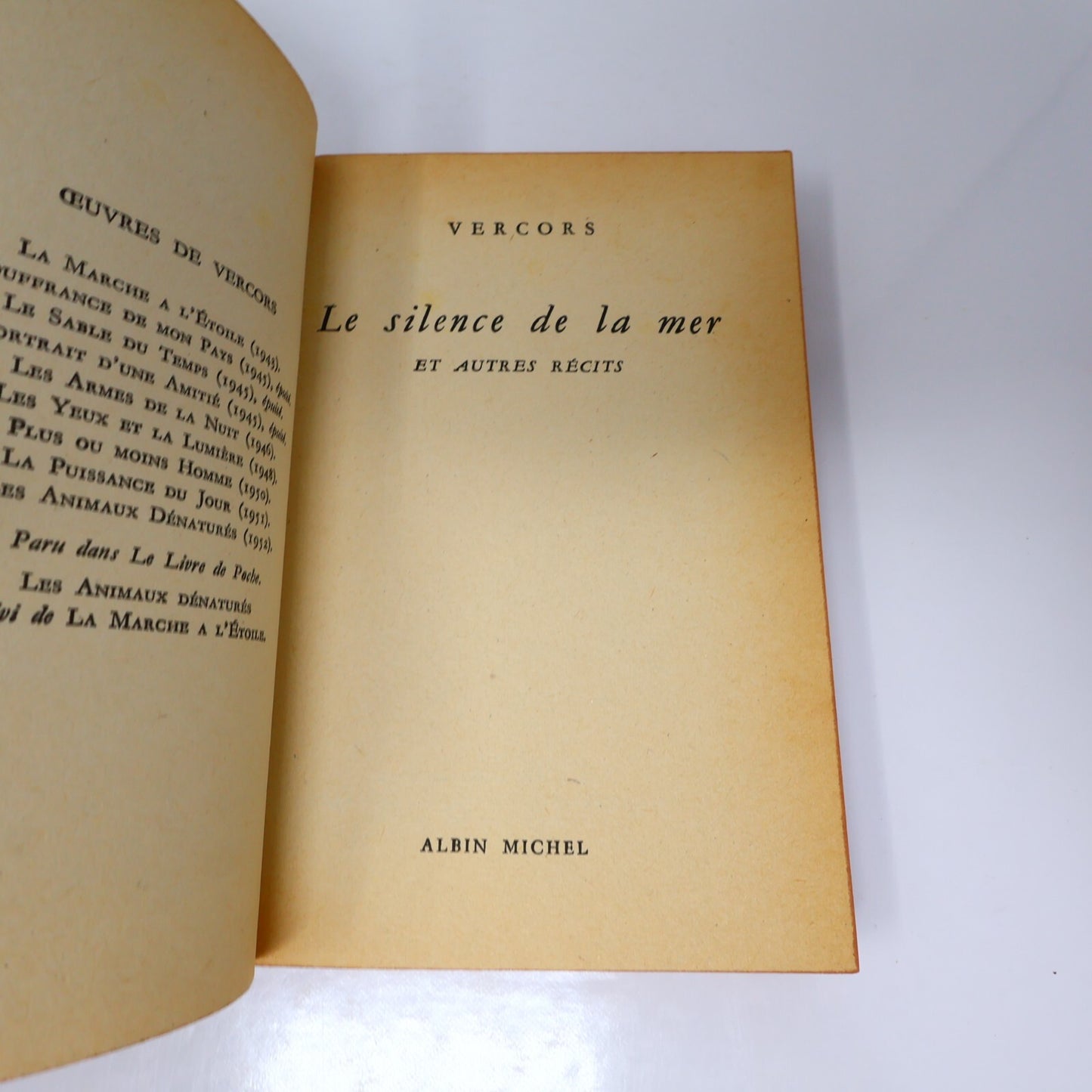 André Vercors Lot 2 Livres Poche Les Animaux Dénaturés/Le Silence de la Mer PB
