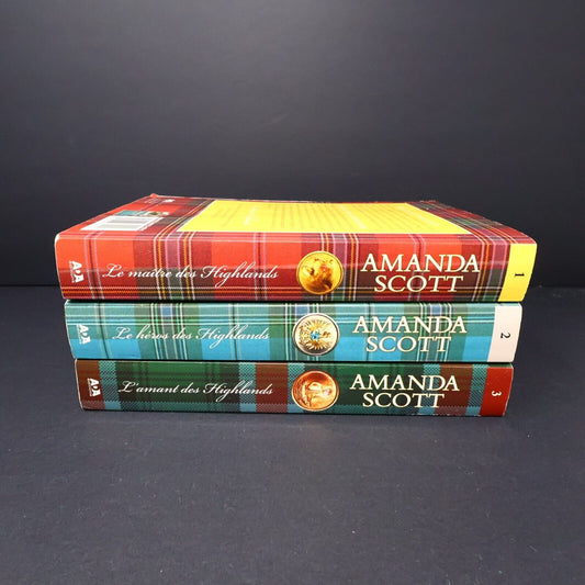 Lot 3 Livres Les Chevaliers Écossais #1-3 Amanda Scott Série Complète Français