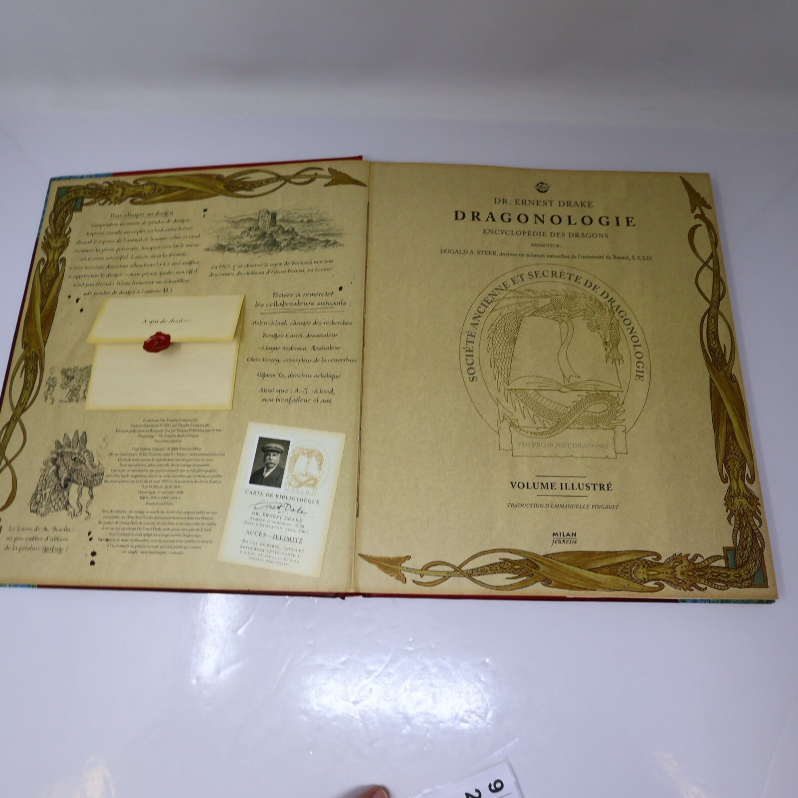 Dr. Ernest Drake Dragonologie Encyclopédie des Dragons Dugald A. Steer Milan HC