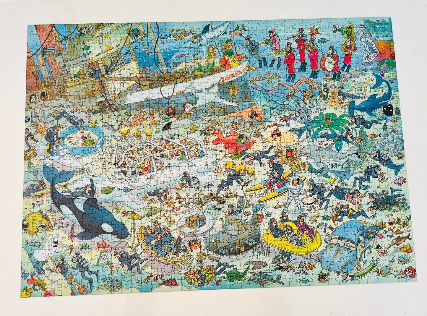 Deep Sea Fun Jumbo 17079 Complete Jigsaw Puzzle by Jan Van Haasteren 1000 Pieces