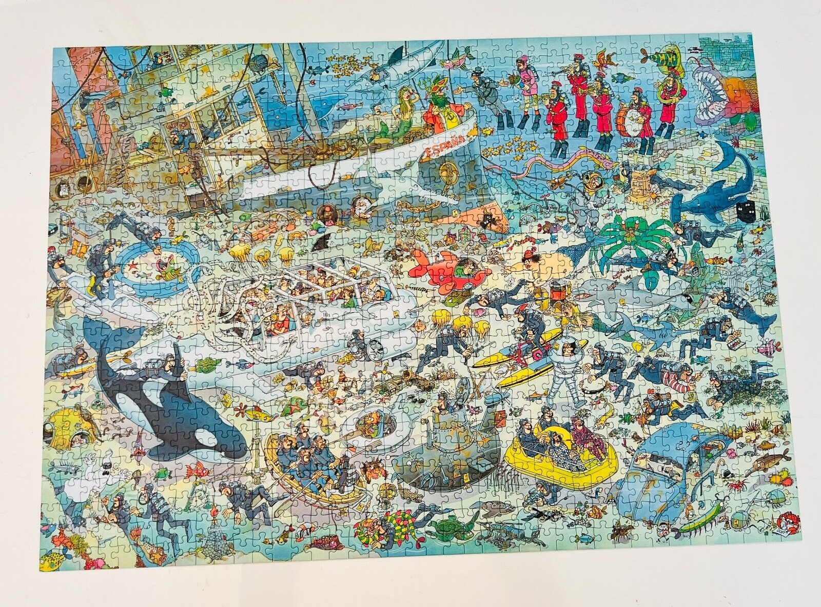 Deep Sea Fun Jumbo 17079 Complete Jigsaw Puzzle by Jan Van Haasteren 1000 Pieces