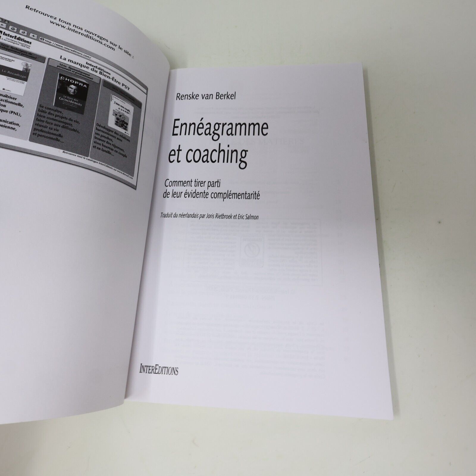 2005 Ennéagramme et Coaching Renske Van Berkel Croissance Personnelle Dunod PB