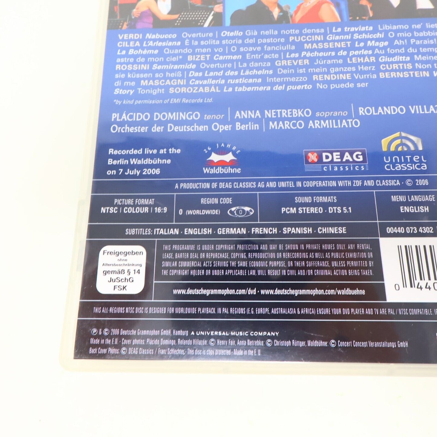 The Berlin Concert Live from the "Waldbühne" DVD Placido Domingo NTSC Tested