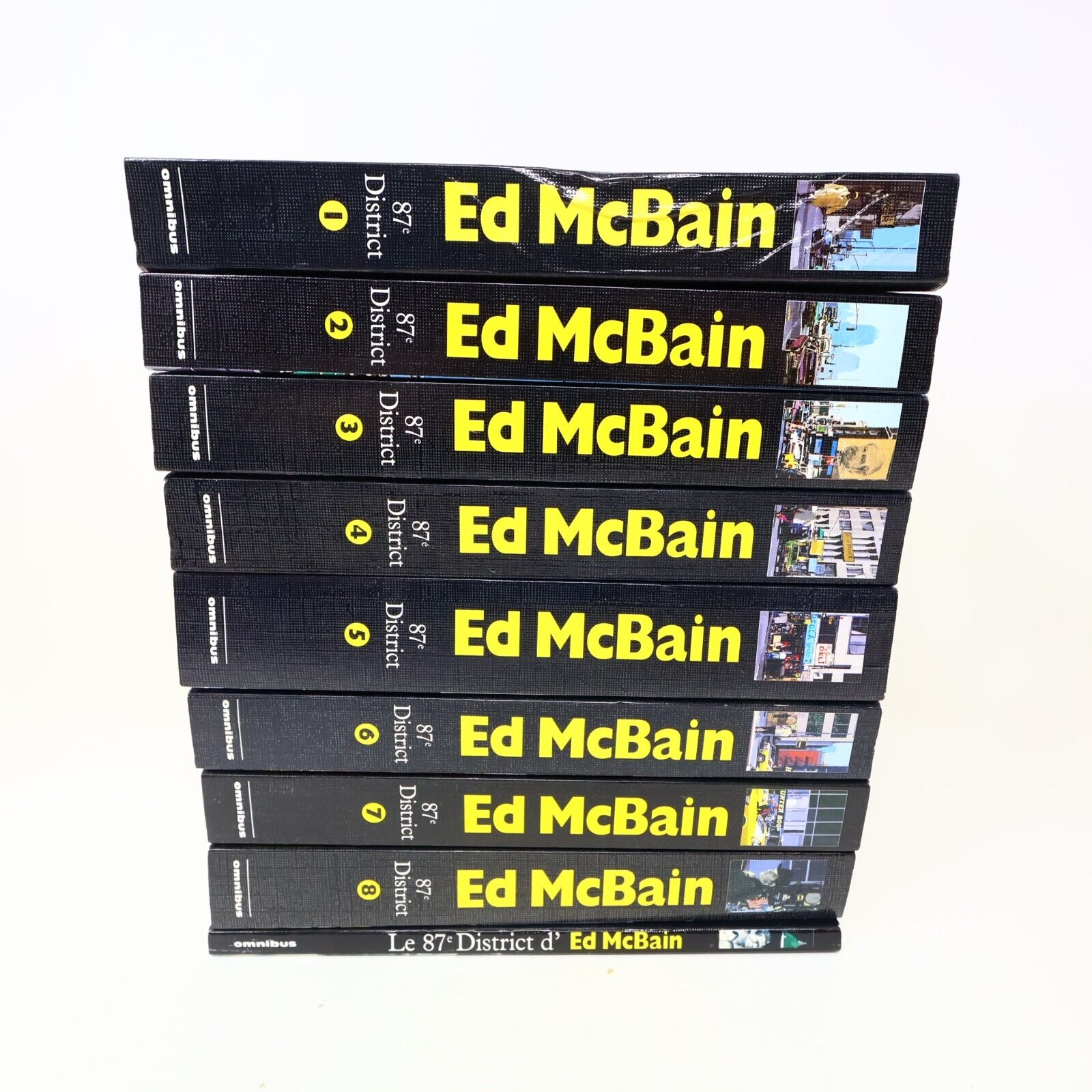 Le 87e District #1-8 + Dictionnaire Ed Mcbain Omnibus Roman Policier Lot French