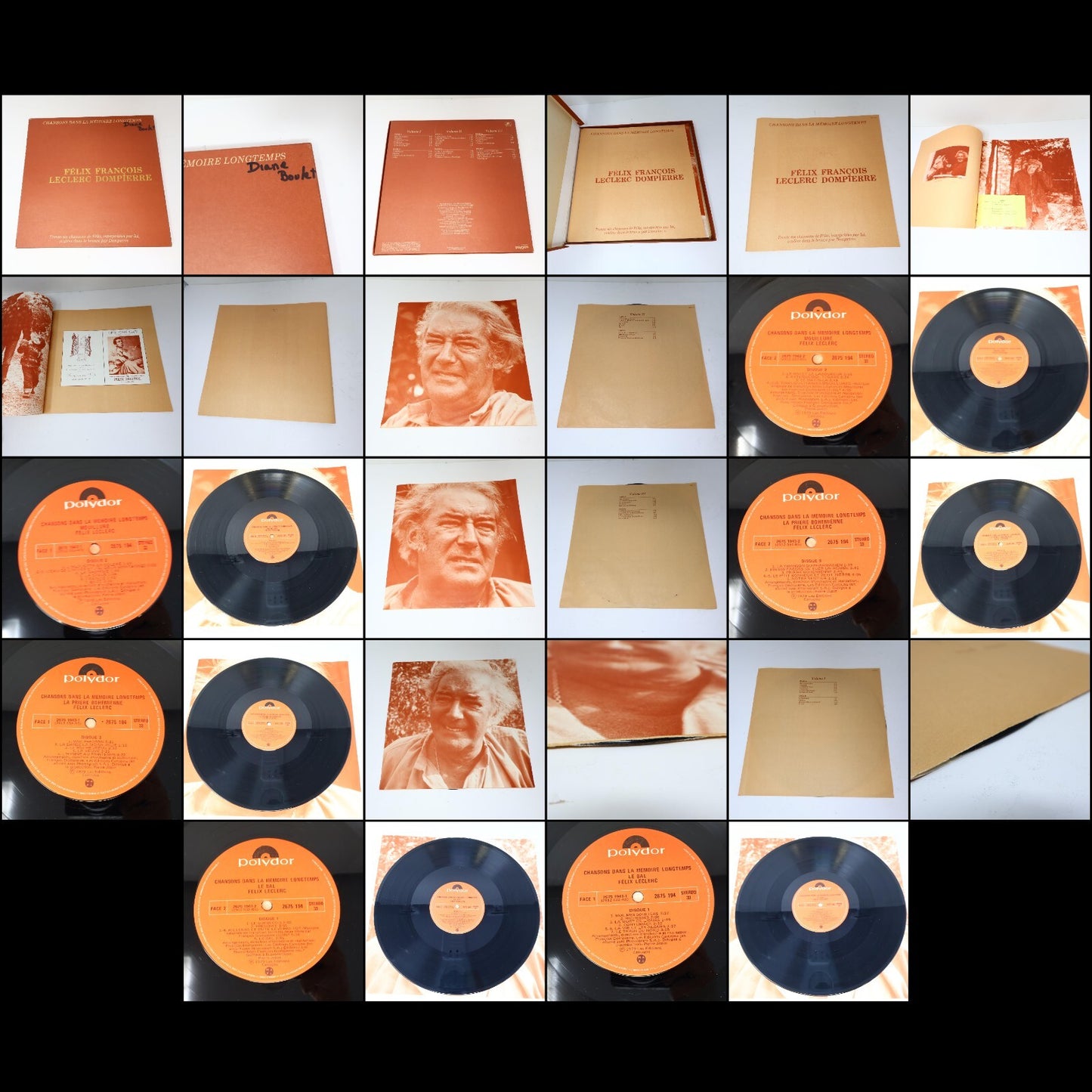 Félix Leclerc Lot 4 Disques Mon Fils/Chansons Dans La Mémoire Longtemps Record