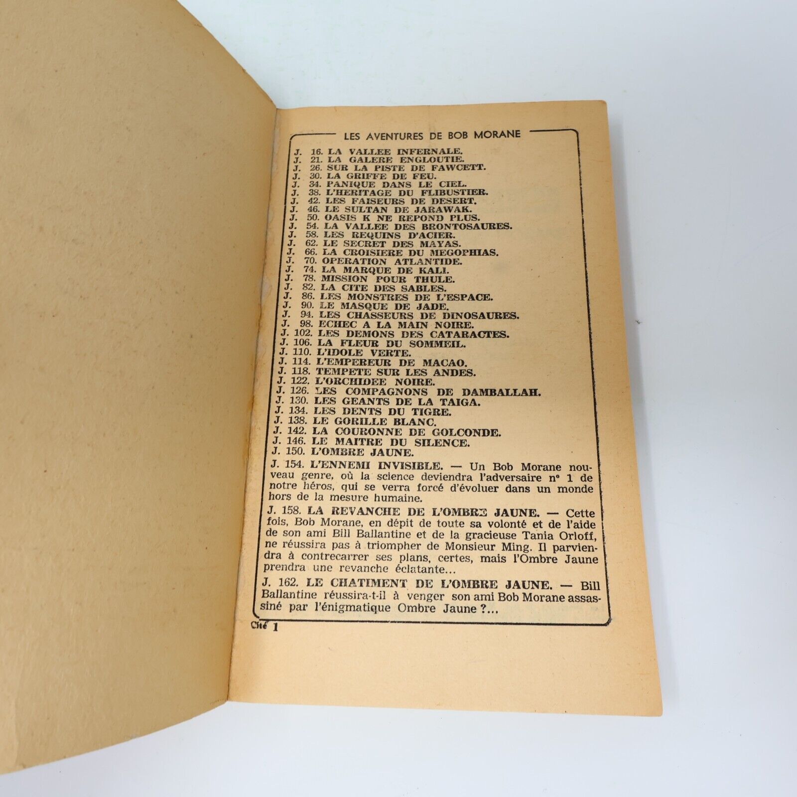 Lot 4 Livres Bob Morane Henri Vernes Marabout/Ananké Ombre Jaune Krouic French