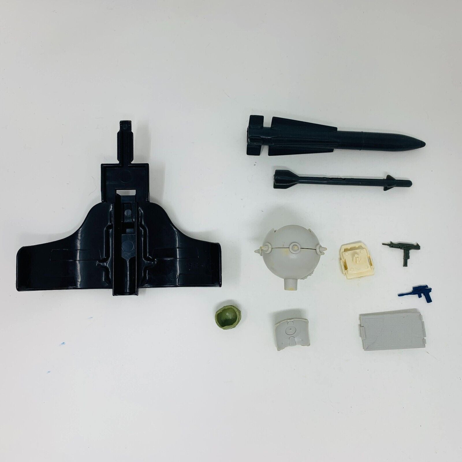 1980s GI Joe Mixed Parts Lot Uzi Air Mine Airborne Helmet Gun Backpack Missiles