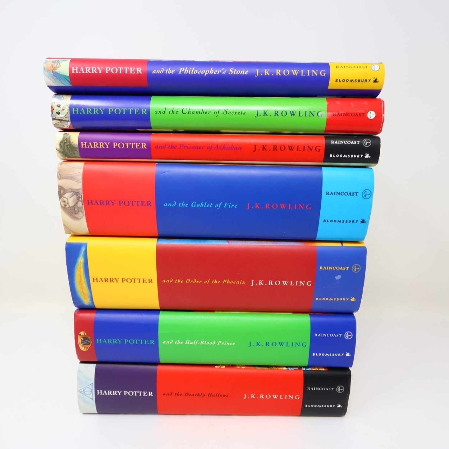 Harry Potter #1-7 Lot All Hardcover Dust Jacket JK Rowling Raincoast Bloosmbury