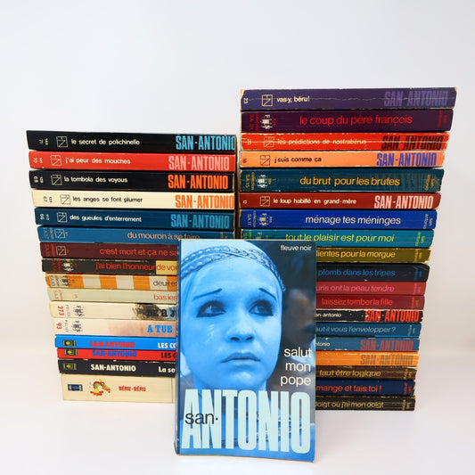 San-Antonio Lot 36 Livres Crime et Mystère Policier Thriller Fleuve Noir PB Vtg