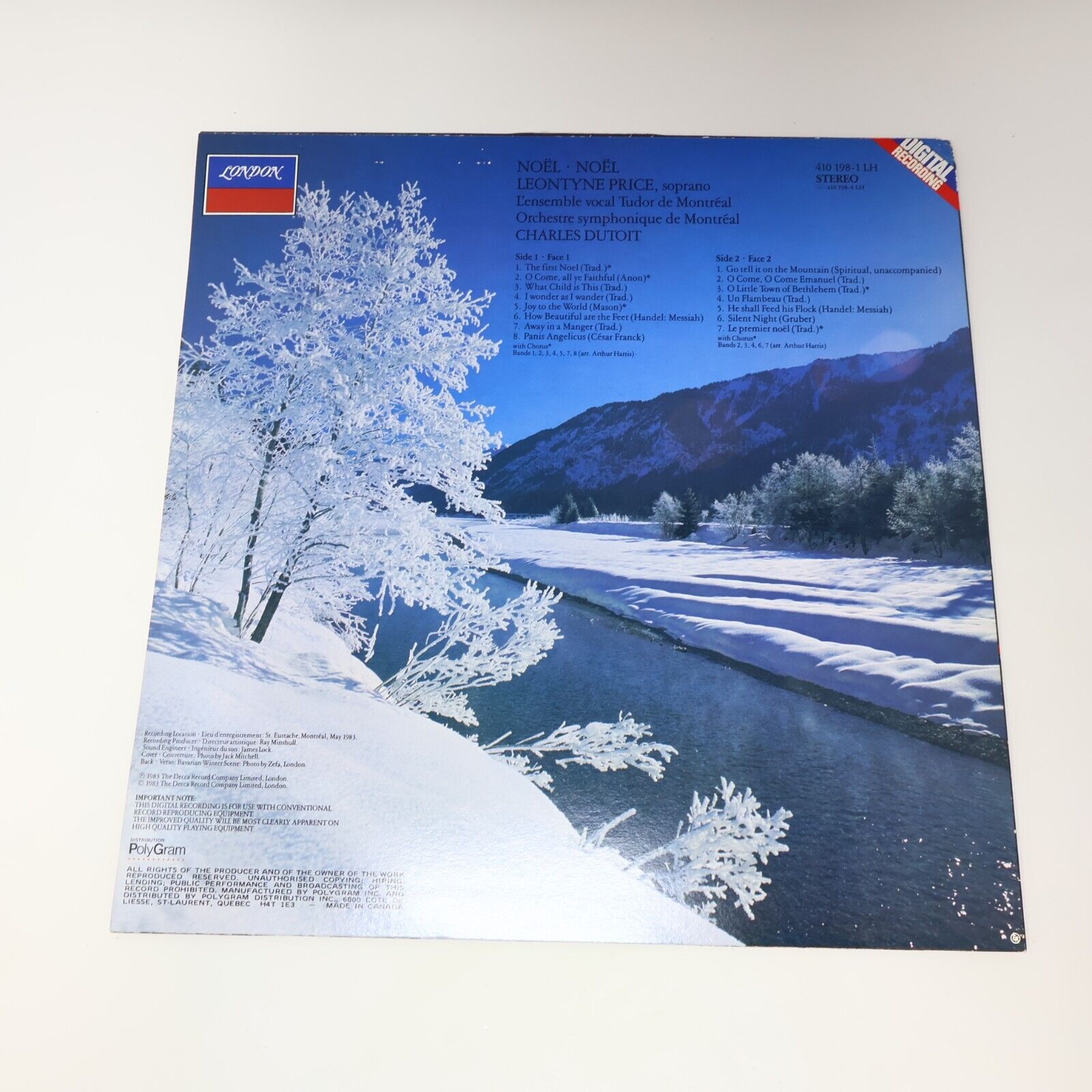 Leontyne Price Noël Noël Disque LP Charles Dutoit Orchestre Symphonique Montréal