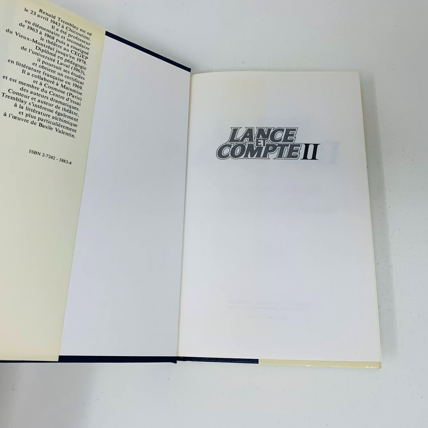 Lance et Compte 1-2 Renald/Réjean Tremblay Lot de 2 Livres Hockey Pierre Lambert