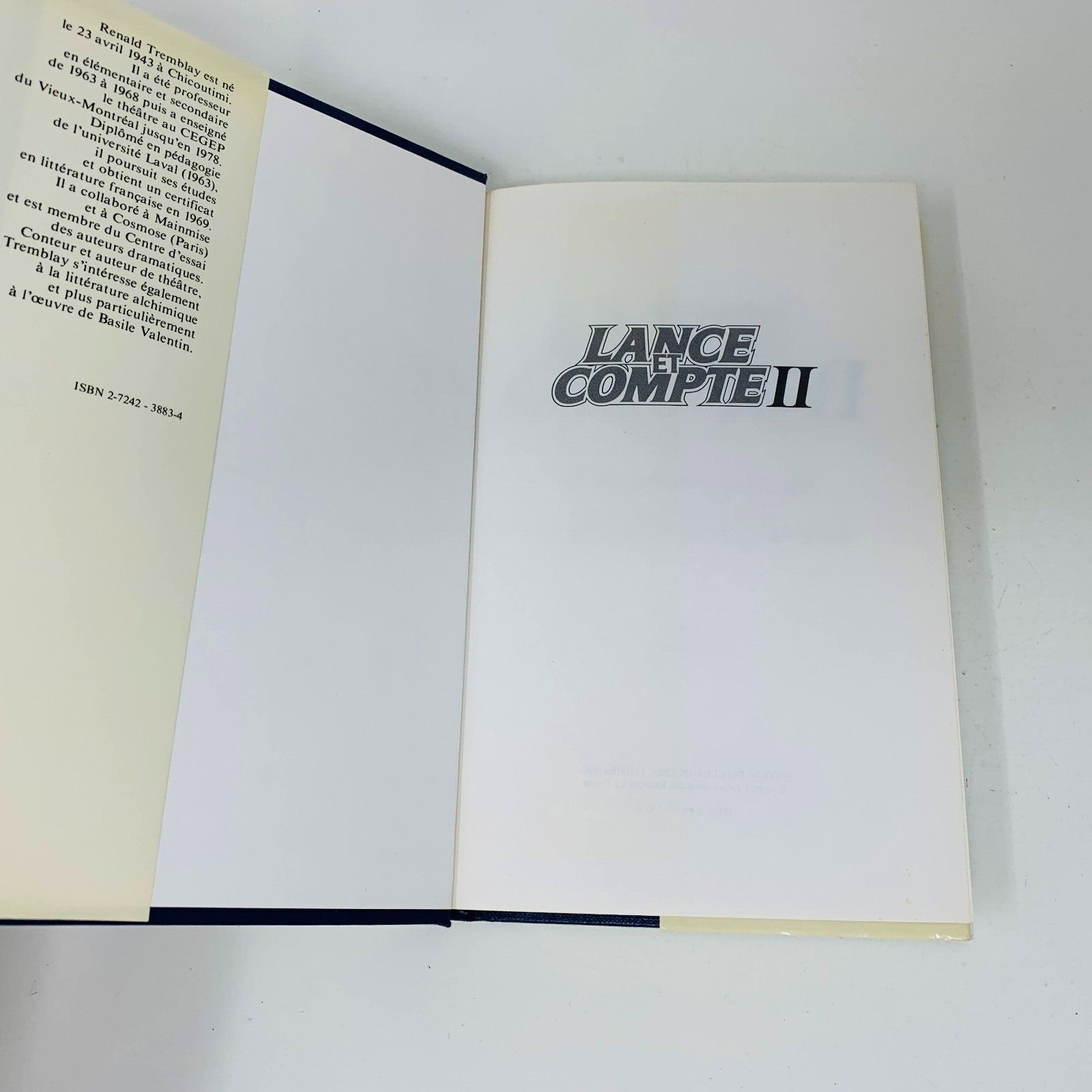 Lance et Compte 1-2 Renald/Réjean Tremblay Lot de 2 Livres Hockey Pierre Lambert