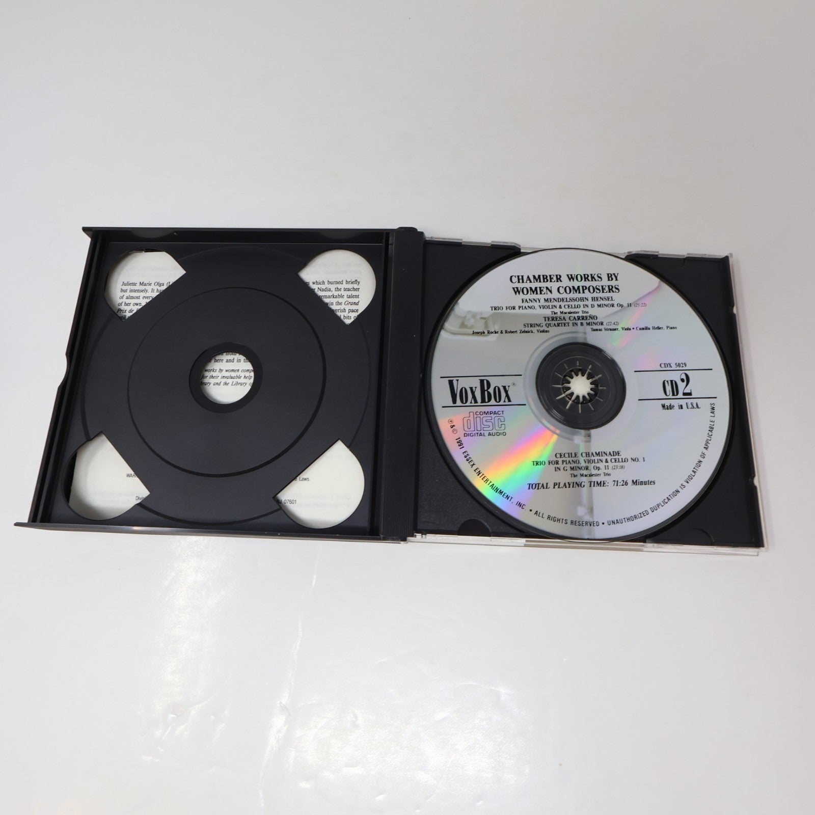 Chamber Works By Women Composers 2 CD Box Set Clara Schumann/Amy Beach/Carreño