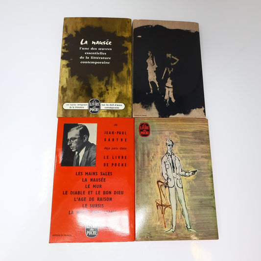 Jean-Paul Sartre Lot 4 Livres Poche La Nausée/Huis Clos/Mains Sales Roman French